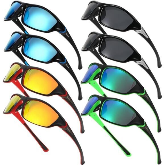8‎ Pairs Polarized Sunglasses for Men and Women UV Protection Sport Sunglasses - Picture 1 of 8